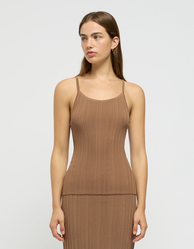 FRIEND of AUDREY - Reflection Ribbed Knit Singlet