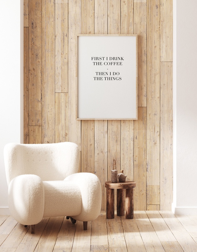 Olive et Oriel - First I Drink The Coffee Art Print