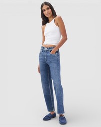 rag & bone - rb Miramar Ponte Harlow Mid Rise Ankle Straight