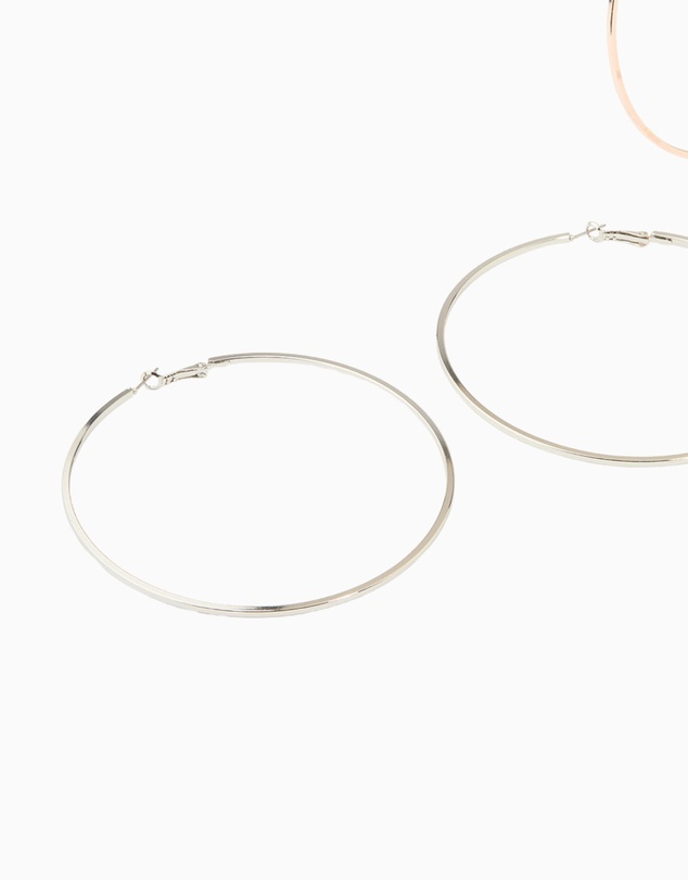 Lovisa - Mixed Metal Classic XL Hoop Earrings 3-Pack