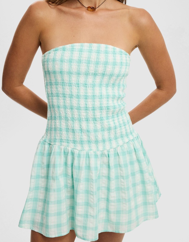 Cotton On - Shirred Tube Mini Dress