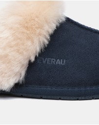 EVERAU - EverAU Ugg Rosa Slipper Suede Cow Suede Upper House Shoes