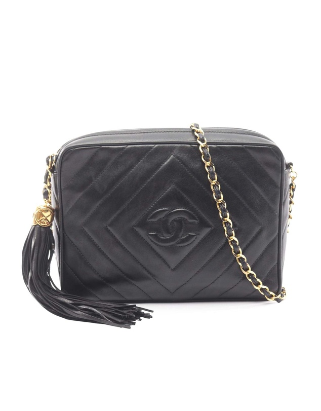 Pre-Loved by Azura Reborn - Pre-Loved CC Diamond Quilted Lambskin Tassel Crossbody