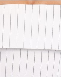 Petal & Pup - Blakely Wide Leg Pant - White Pinstripe