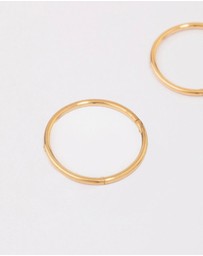 Lovisa - Gold Plated Titanium Fine Sleeper Earrings 8mm