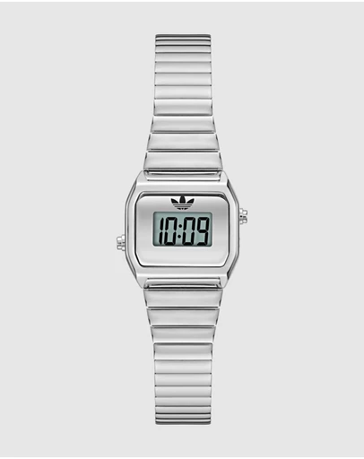 adidas Originals - Digital Two XS 20mm Silver-Tone Stainless Steel Bracelet Watch