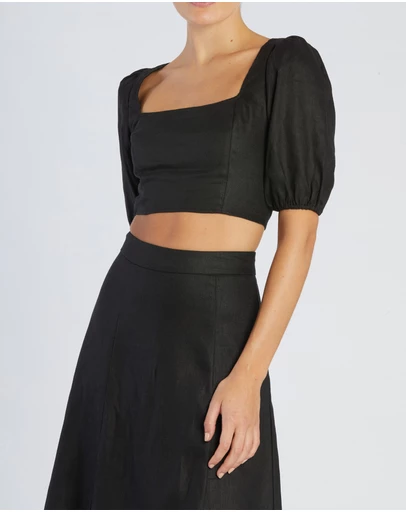 Amelius - Violetta Linen Crop Top