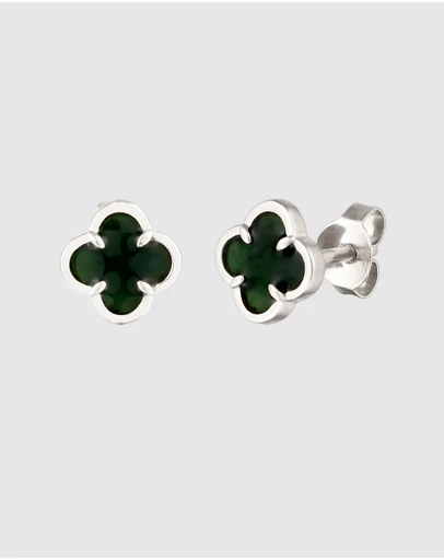 Kuzzoi - ICONIC EXCLUSIVE - Cloverleaf Stud Earrings in 925 Sterling Silver