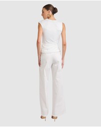 Honey and Beau - Lorena Asymmetrical Jersey Top
