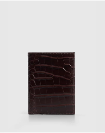 Evity - Quincy Leather Croc Pssport Holder