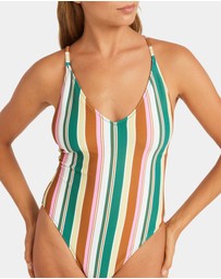 Roxy - Womens Fields V-Neck One Piece Swimsuit