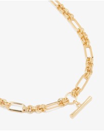 Lovisa - Gold Plated Thick Figaro Bar Necklace