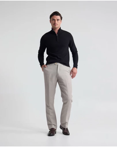 Oxford - Merino Zip-Neck Wool Pullover