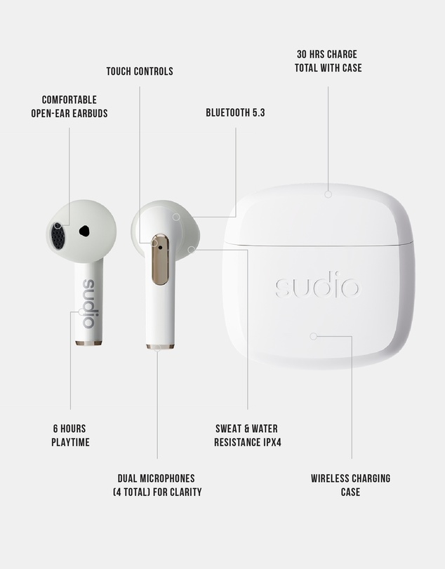 Sudio - N2 - True Wireless Bluetooth In-Ear Headphones/Earbuds