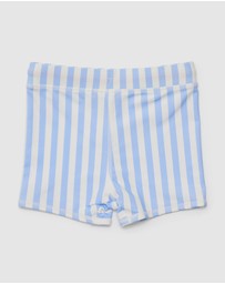 Crywolf - SWIM SHORT Sky Blue Stripe