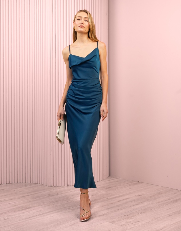 Azzurielle - Greer Draped Bust Maxi Dress