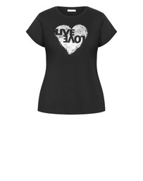 City Chic - Cuffed Sleeve Foil Tee