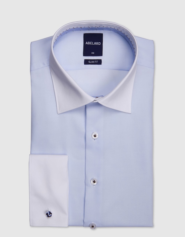 Abelard - Toulon Dobby White Trim Slim Fit Shirt