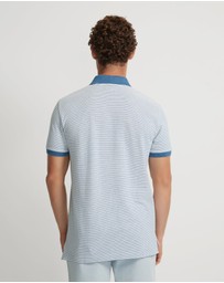 Oxford - Mack Striped Organic Cotton Polo