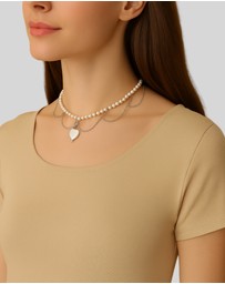 KAJA Clothing - Love Pearl Vintage Necklace-Pearl Necklace