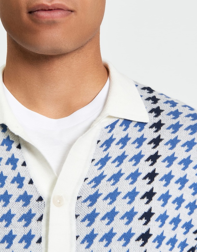 Ben Sherman - Houndstooth Button Through Polo