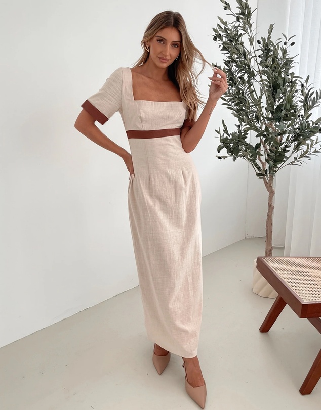 Esther & Co - Adrianne Dress - Cream Print