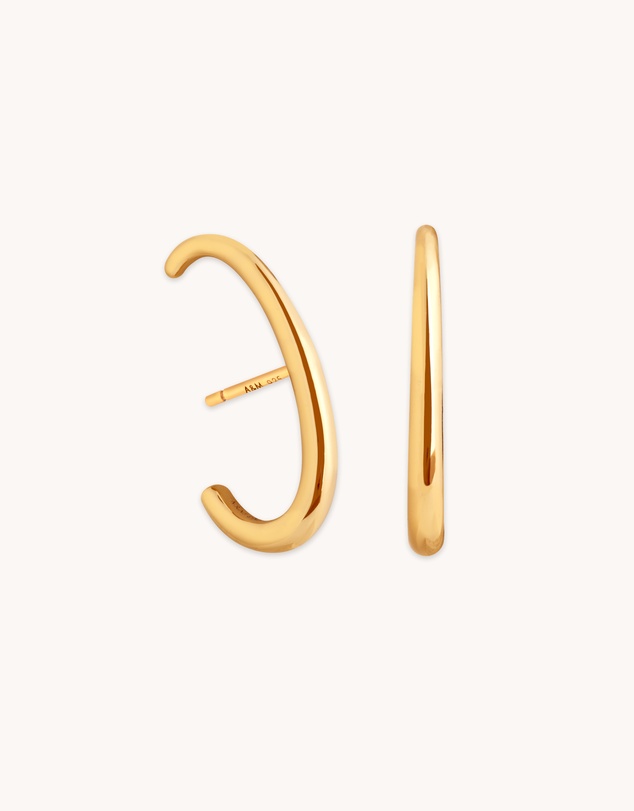 Astrid & Miyu - Dome Cuff 18ct Gold Plated Hoops