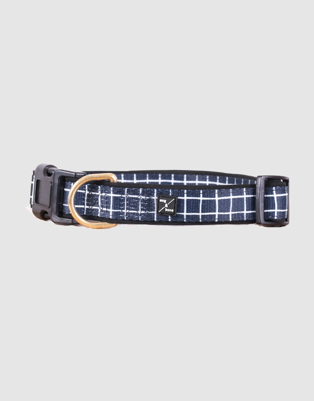 Mog & Bone - Neoprene Collar - Navy Check Print