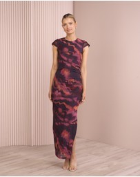 Azzurielle - Jovie Short Sleeve Mesh Dress