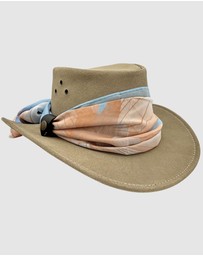 Jacaru - Jacaru 1020 Jillaroo Suede Leather Hat with scarf