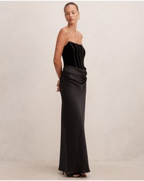 Forever New - Isra Velvet Corset Maxi Dress