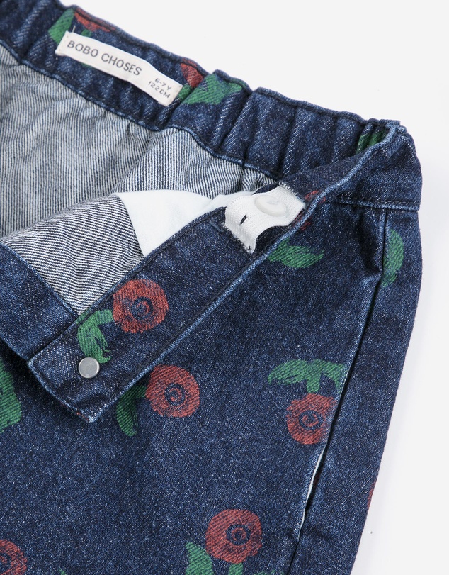 Bobo Choses - Stamp Bloom All Over Denim Skirt - Babies-Teens
