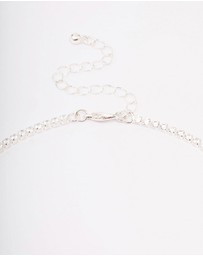Lovisa - Silver Cubic Zirconia Lariat Necklace & Earring Set