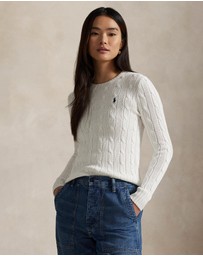 Polo Ralph Lauren - Julianna Cable Knit Cotton Crewneck Sweater
