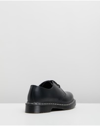 Dr Martens - Unisex 1461 White Stitch 3-Eye Shoes