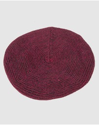 Max Alexander - European Made Crocheted Wine Wool Beret