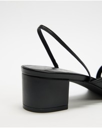 Atmos&Here - Dahlia Leather Strappy Block Heels