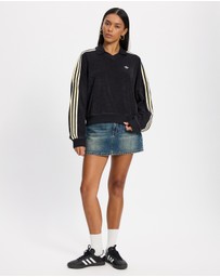 adidas Originals - Terry Towel V-Neck Long Sleeve Top