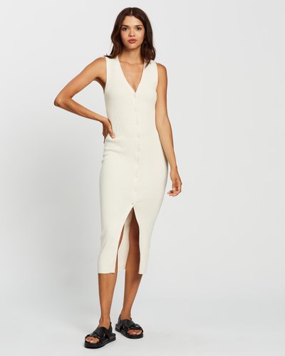 Button-Through Midi Dress