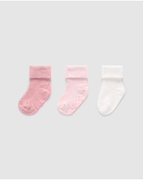 Purebaby - 3 Pack Rib Socks -Kids-Babies