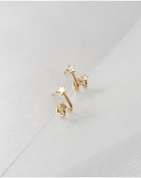 Wanderlust + Co - In The Stars Gold Huggie Earrings