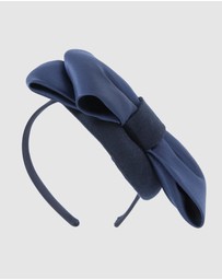 Max Alexander - Felt Navy Winter Pillbox Fascinator with Bow