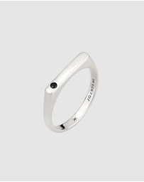 Kuzzoi - ICONIC EXCLUSIVE - Ring Male Signet Black Zirconia 925 Sterling Silver