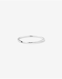 Michael Hill - Polished Oval Twist Bangle in Sterling Silver