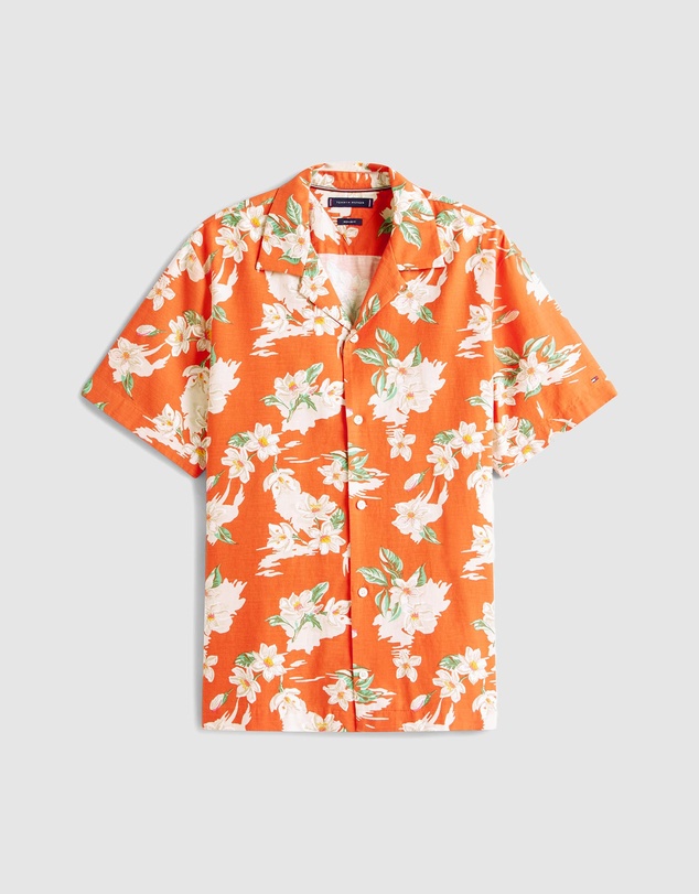 Tommy Hilfiger - Lightweight Regular Fit Floral Short Sleeve Shirt