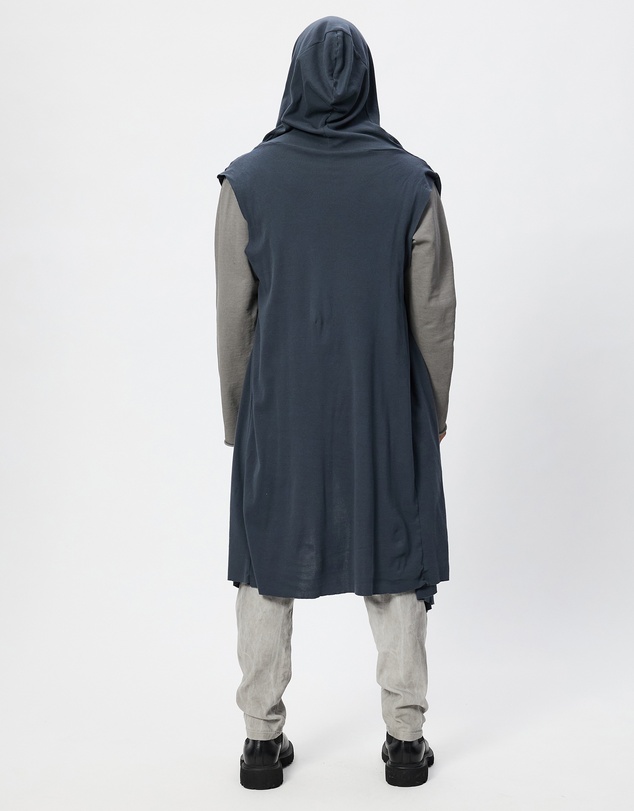 Surrounded By Ghosts - The Natrolite Hooded Rib Knit Sleeveless Cardigan
