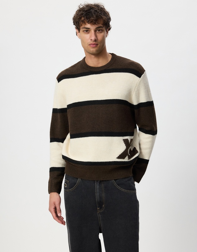 X-Large - Italic Stripe Knit Sweater