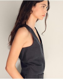 M.N.G - Bali Linen-Blend Suit Waistcoat