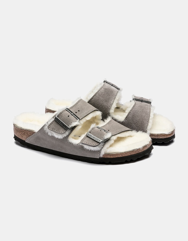 Birkenstock - Arizona Shearling Suede Leather Regular - Unisex