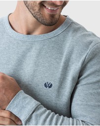 Coast Clothing - Mens Grey Marle Waffle Top